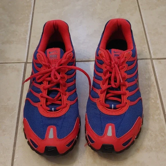 VTG Nike Shox ID Red And Blue Running Sneakers Men's Size 11